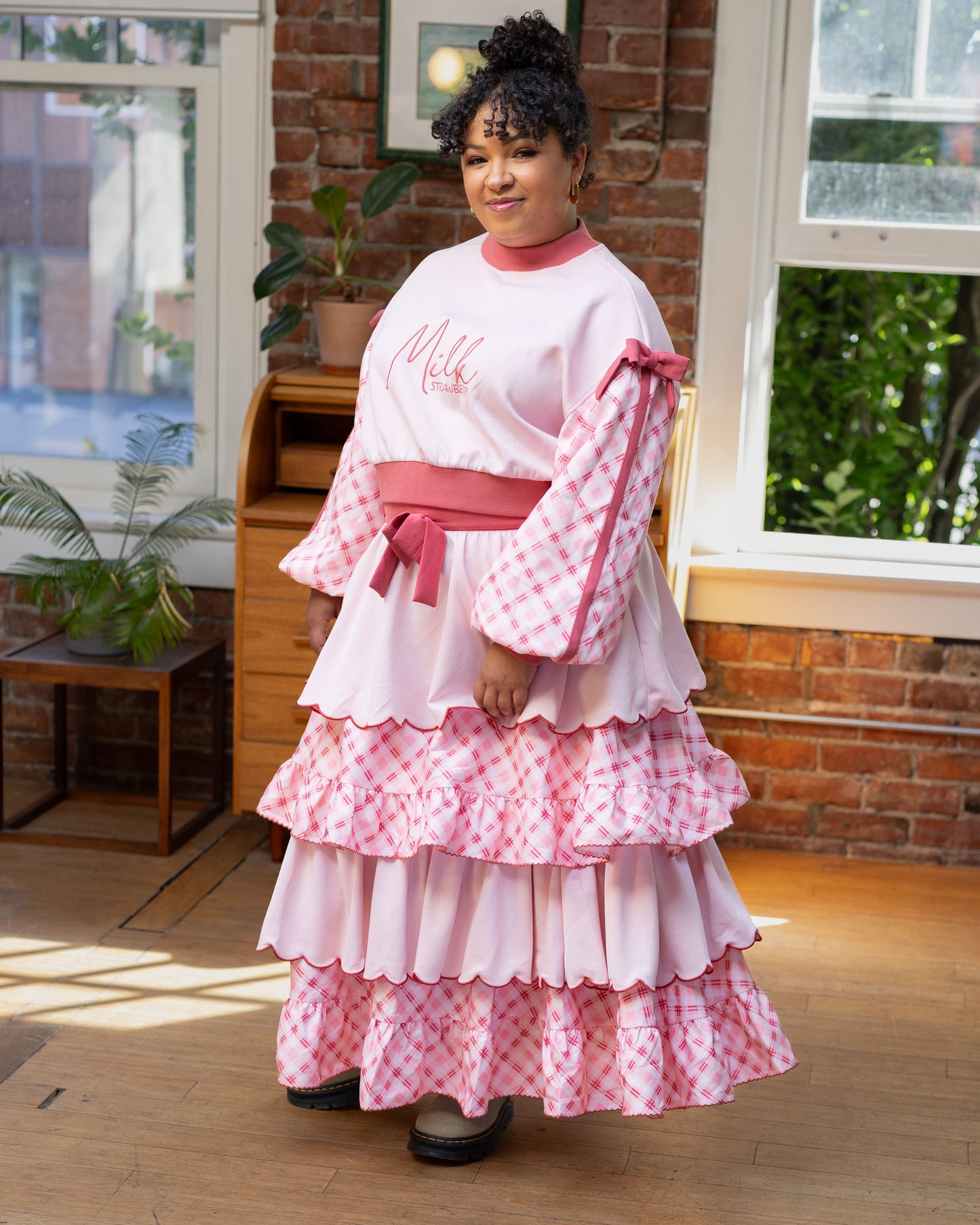 (LIMITED Pre-Order) Strawberry Milk Layered Skirt