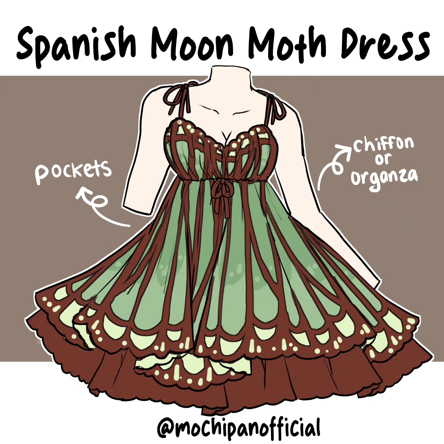 (Pre-Sample Pre-Order™) Spanish Moon Moth Dress (Estimated Shipping January 2026)