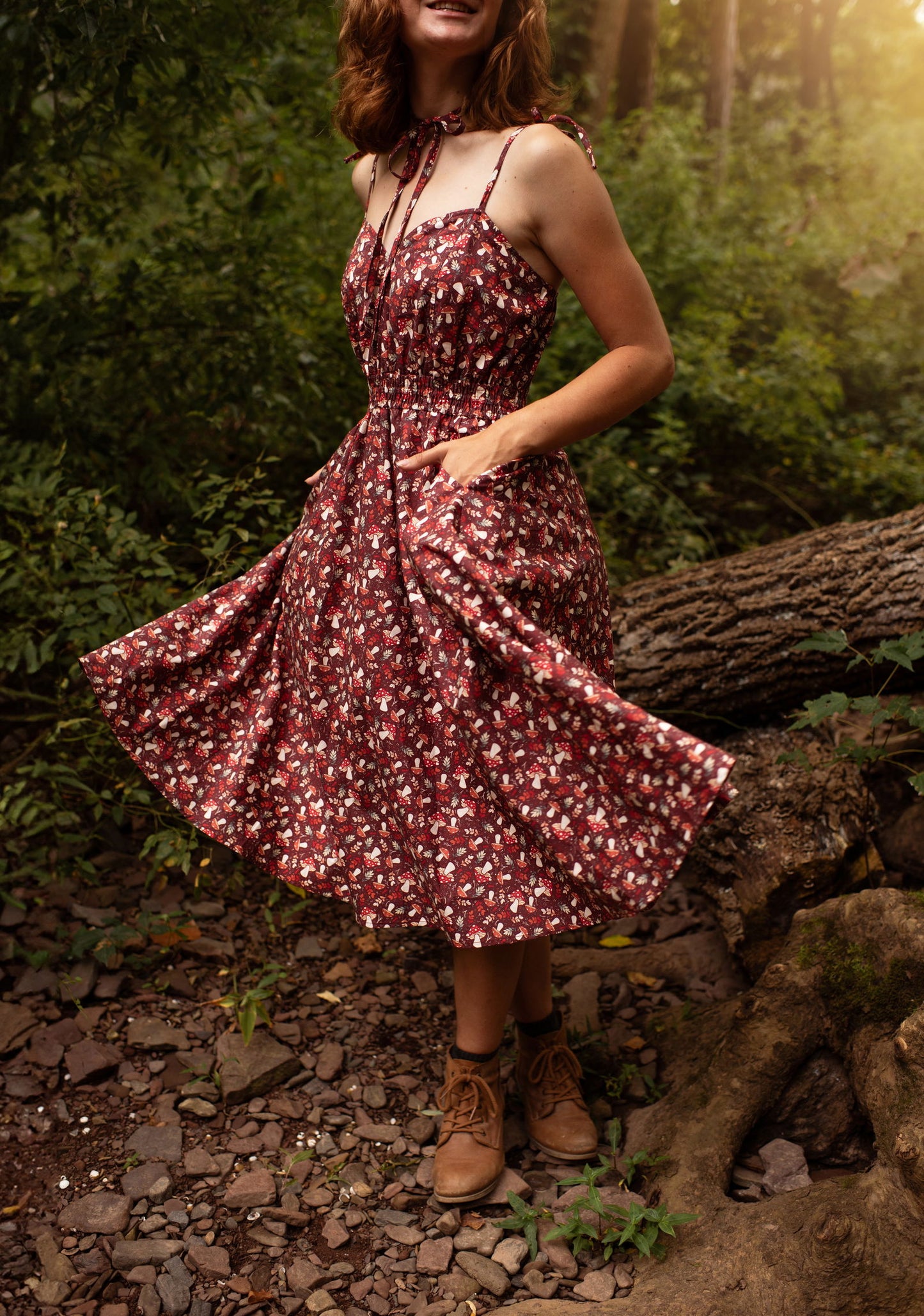 (Interest Check) Mushroom Picnic Dress (Coming September 15th) - Mochipan