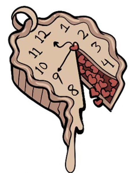 Melting Clock Pie Pin