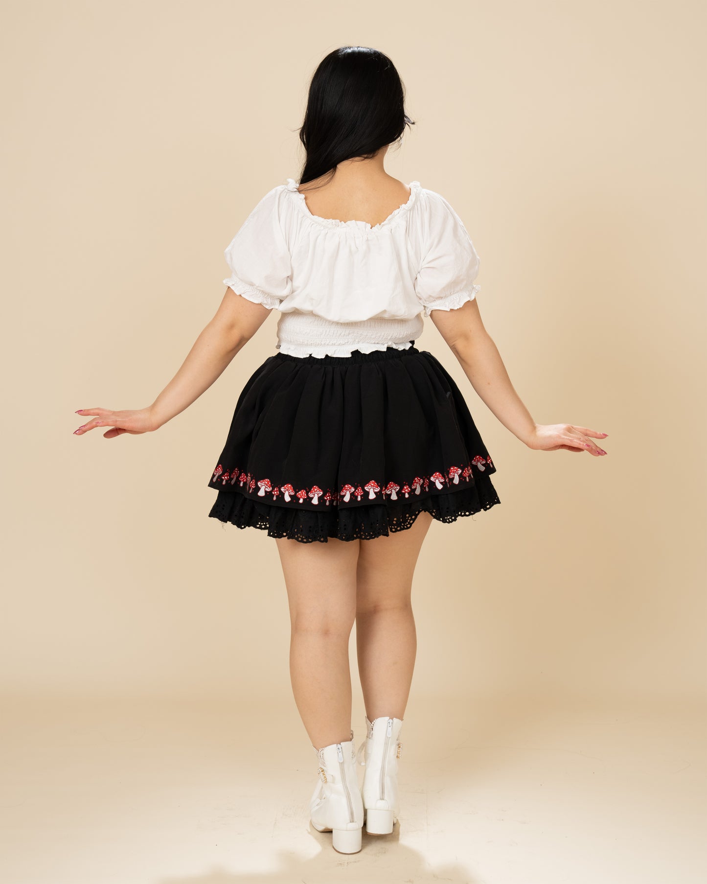 Black Mushroom Skirt (Pre-Order)