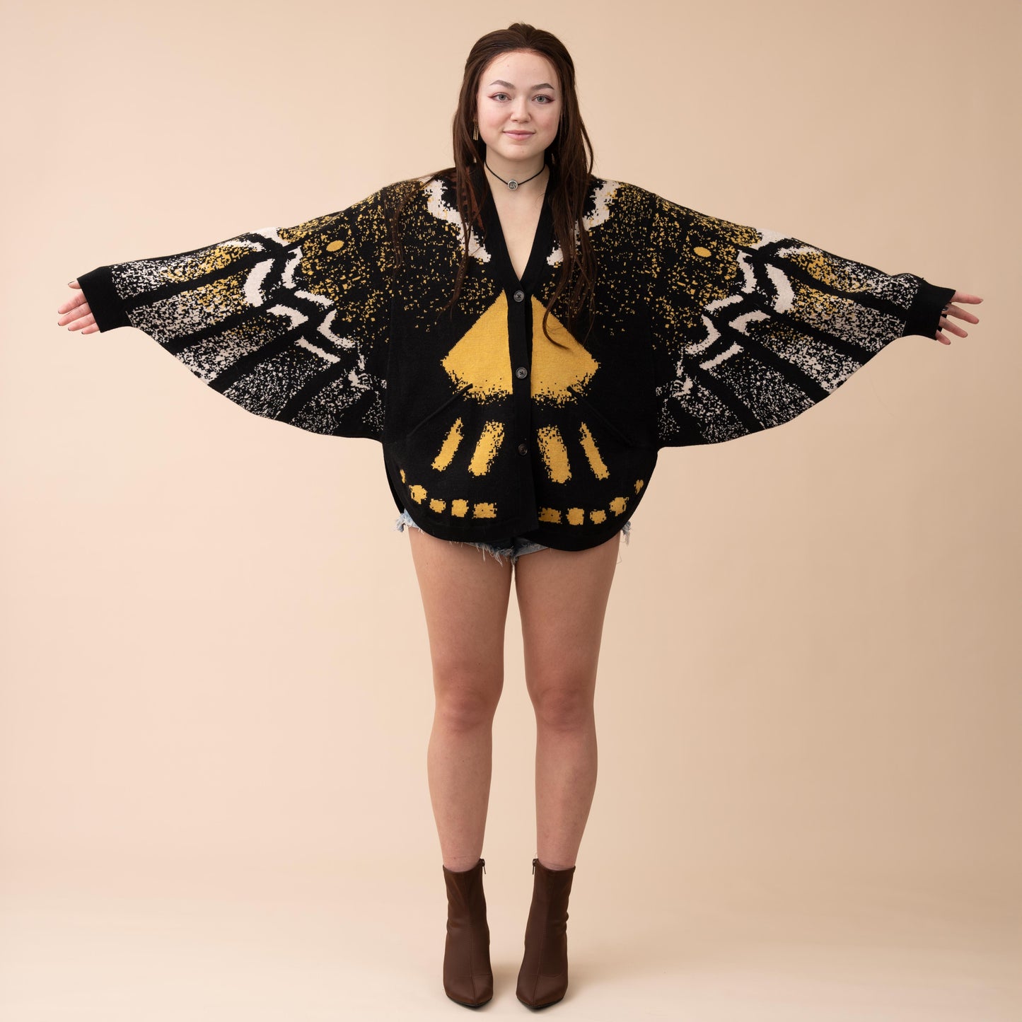 Death's Head Moth Cardigan (Next Restock in Oct-Nov 2025)