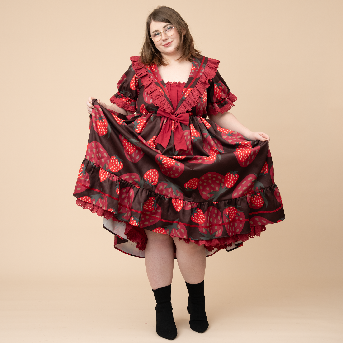 Chocolate Strawberry Cottage Dress