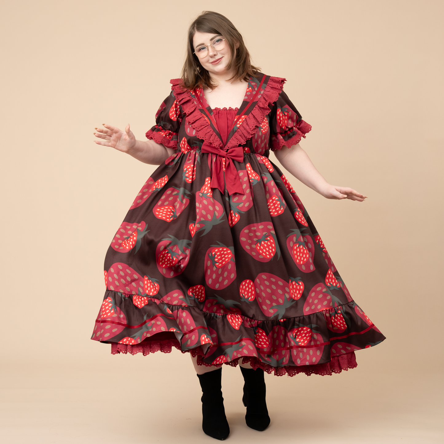 Chocolate Strawberry Cottage Dress