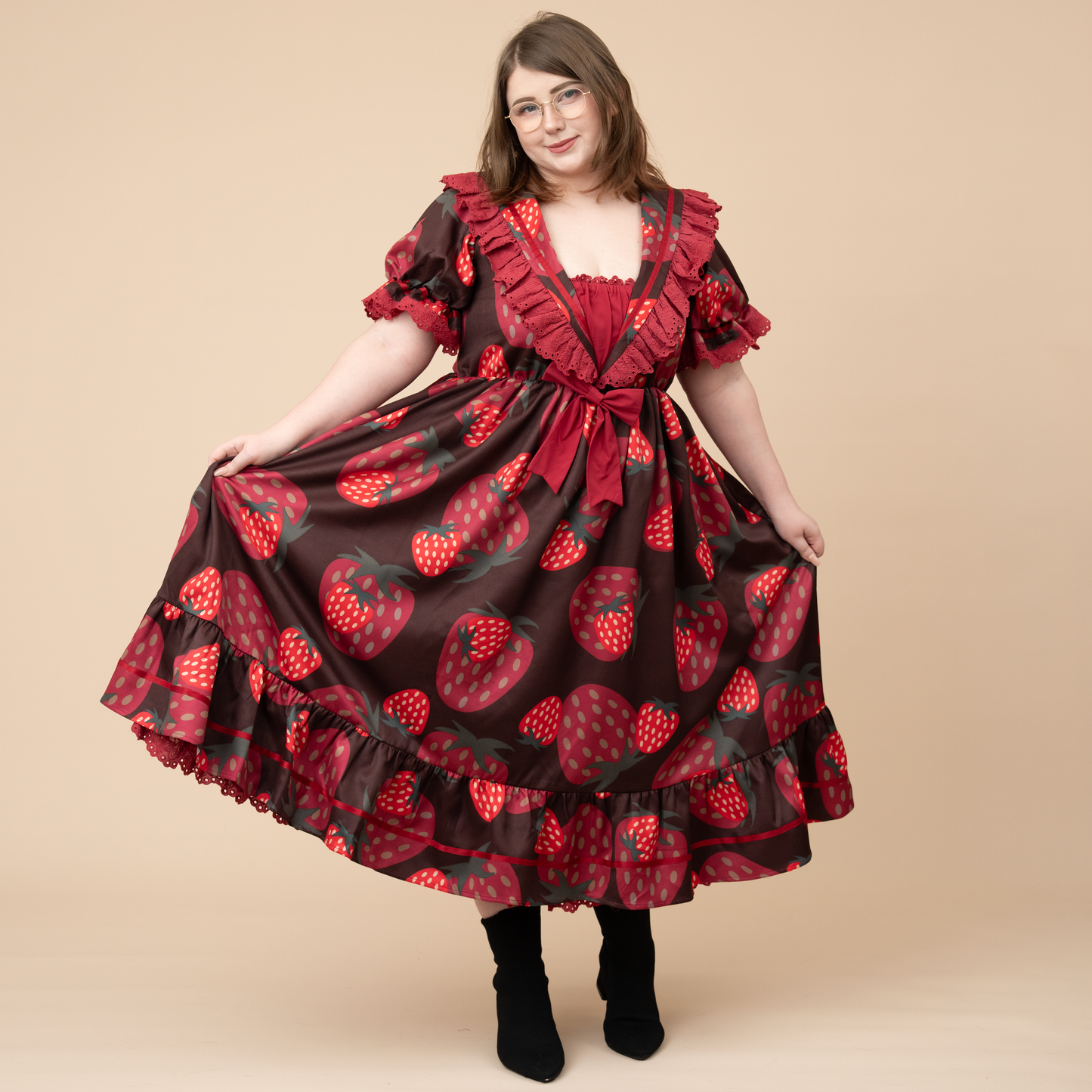 Chocolate Strawberry Cottage Dress