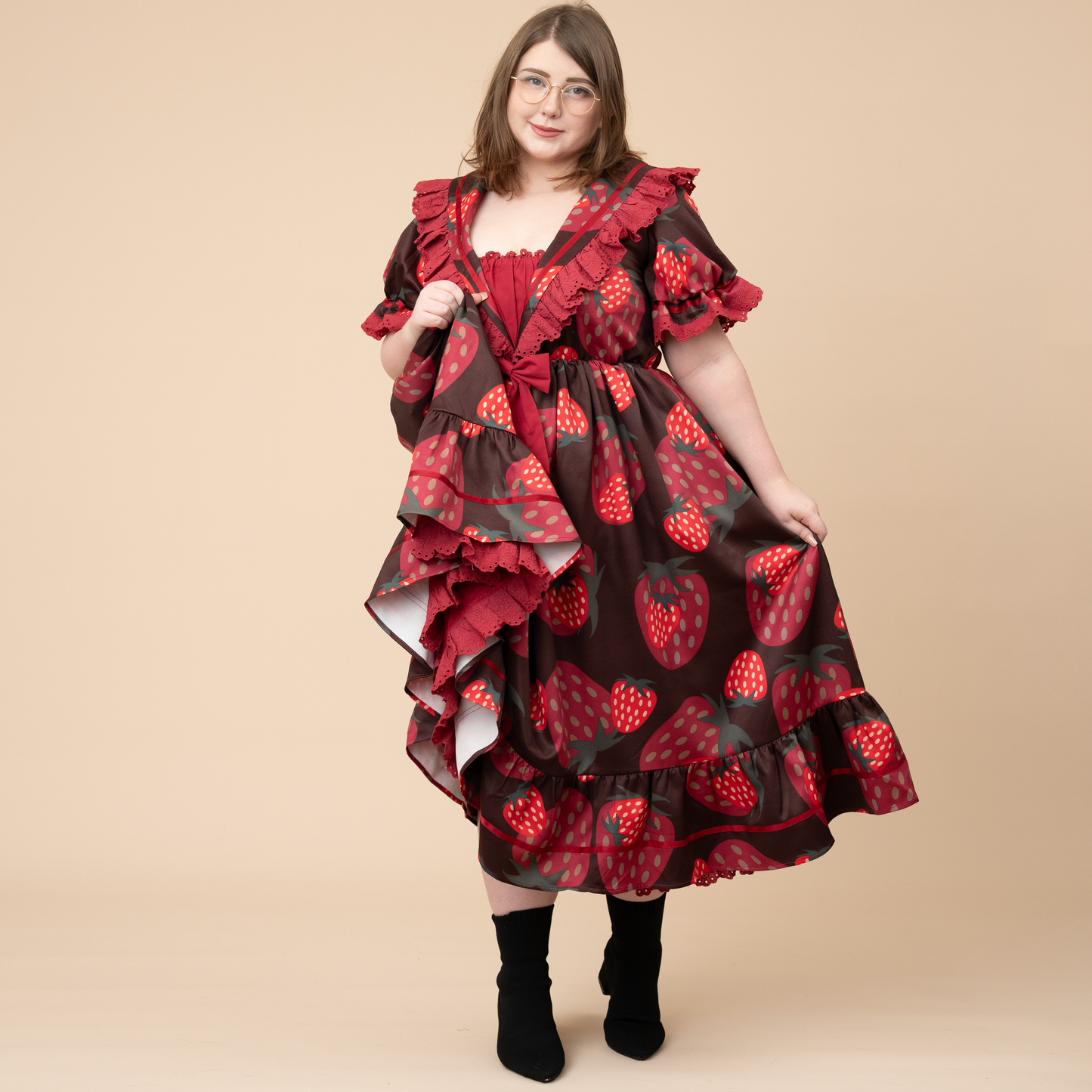 Chocolate Strawberry Cottage Dress