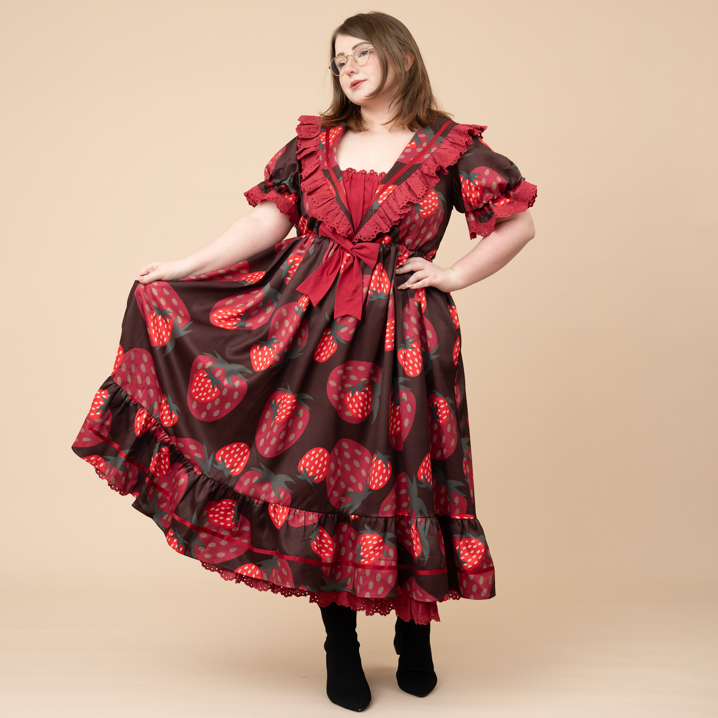 Chocolate Strawberry Cottage Dress