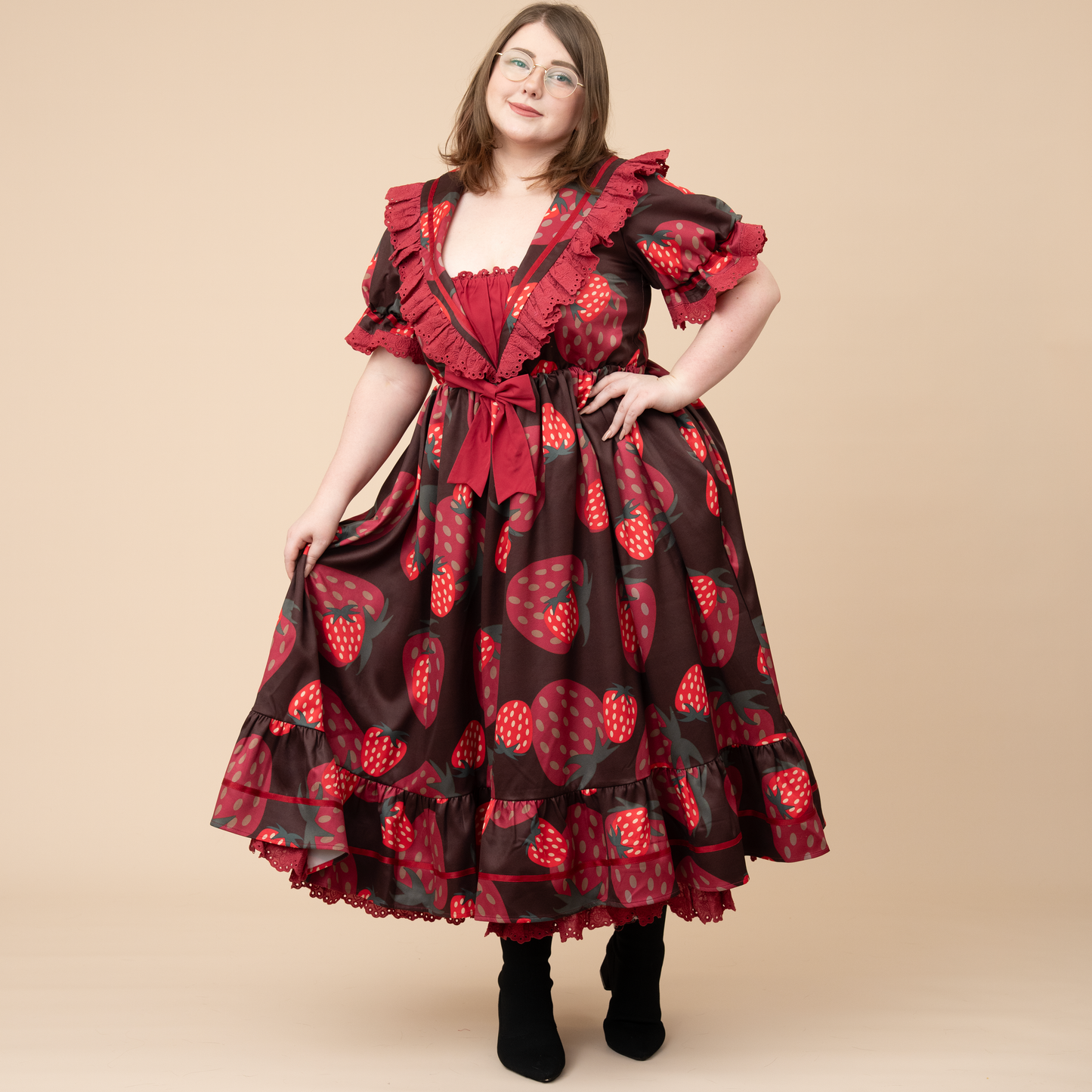 Chocolate Strawberry Cottage Dress