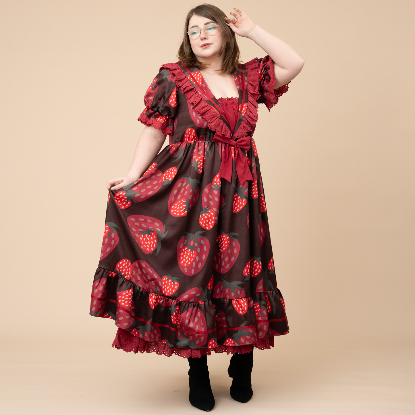 Chocolate Strawberry Cottage Dress