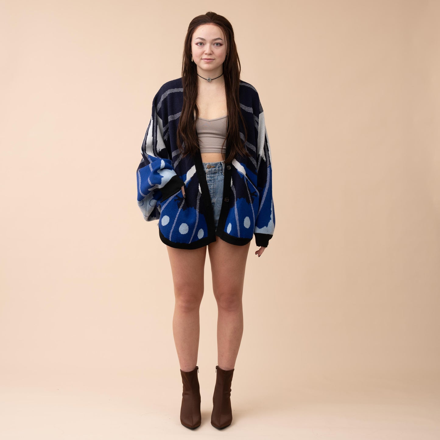 Magpie Crow Butterfly Cardigan