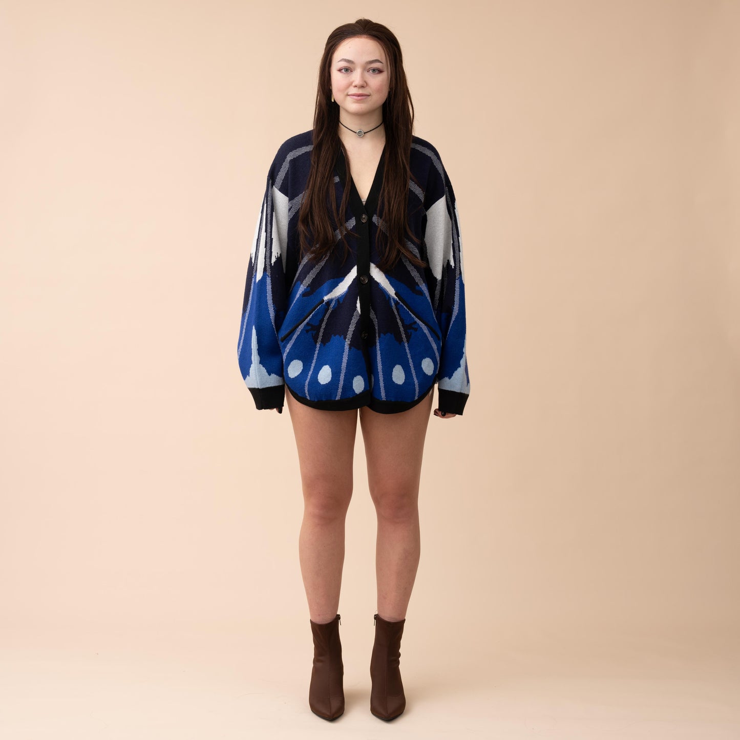 Magpie Crow Butterfly Cardigan