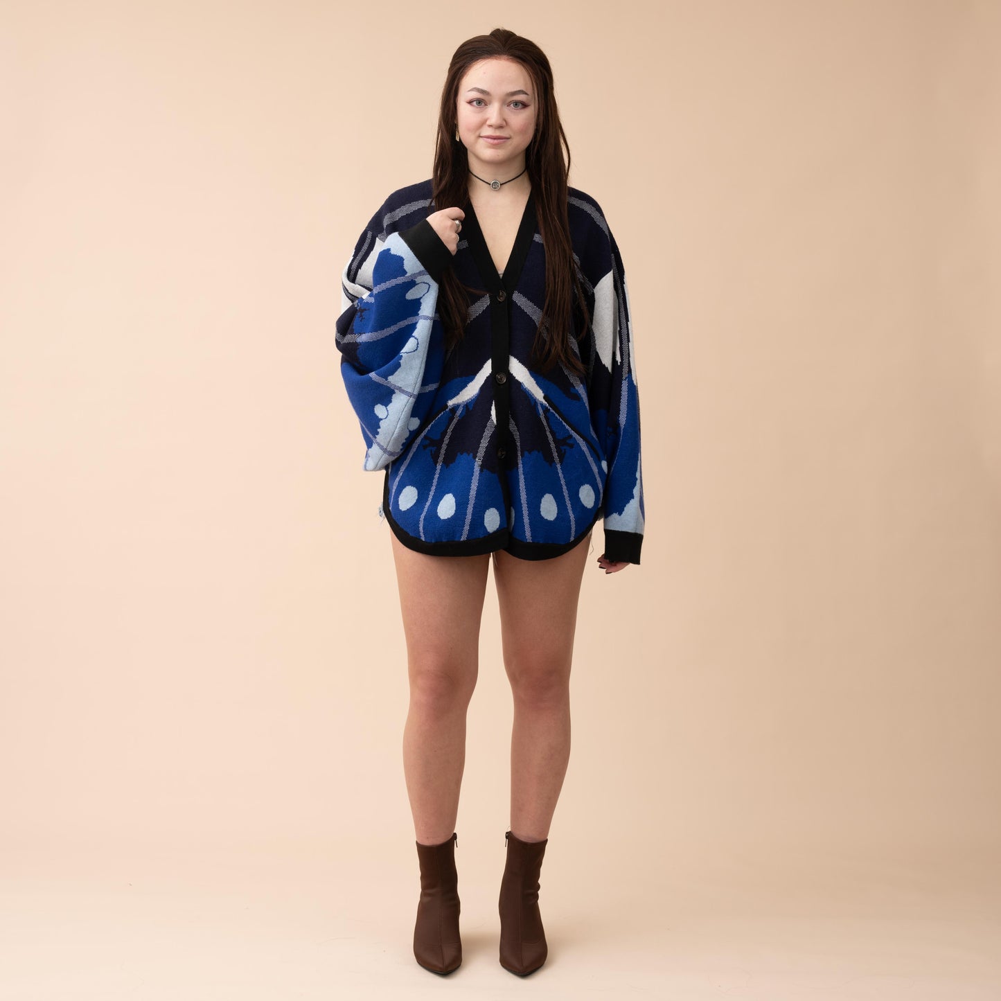 Magpie Crow Butterfly Cardigan