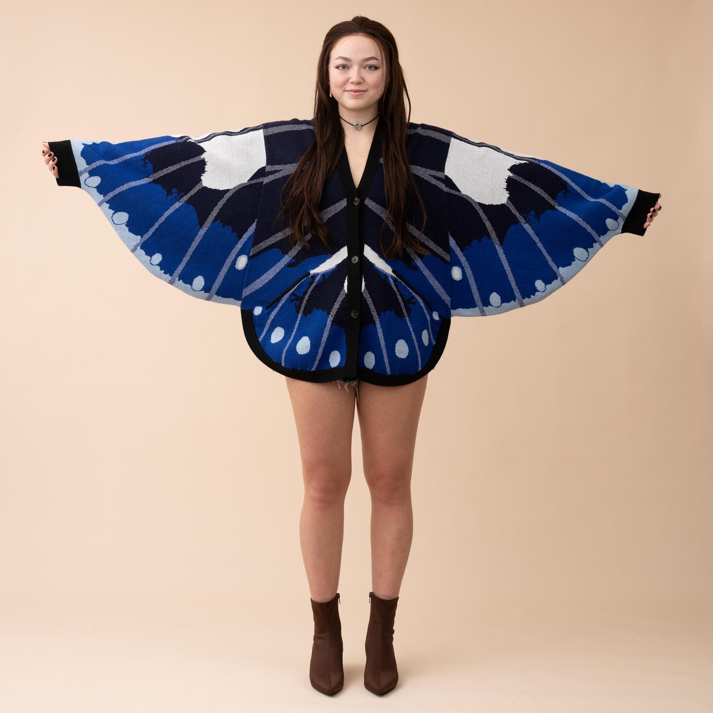 Magpie Crow Butterfly Cardigan