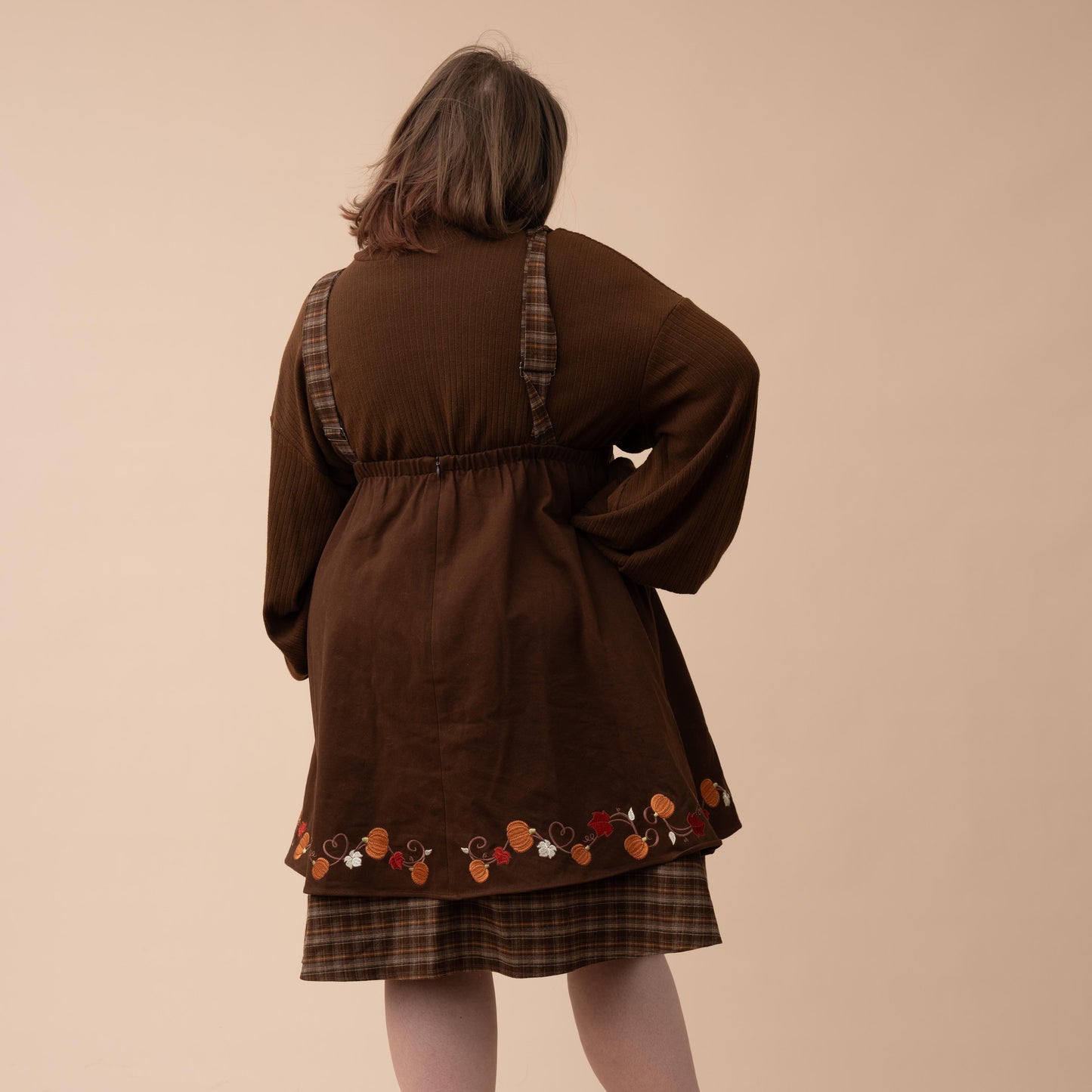 Fall Pumpkin Overalls Dress (Restocking October 25th)