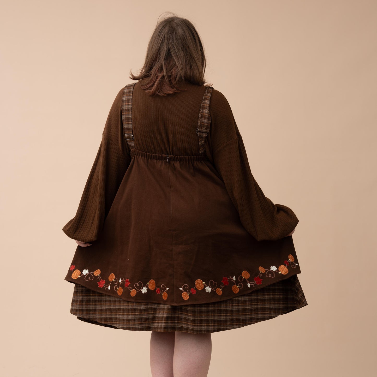 Fall Pumpkin Overalls Dress (Restocking October 25th)