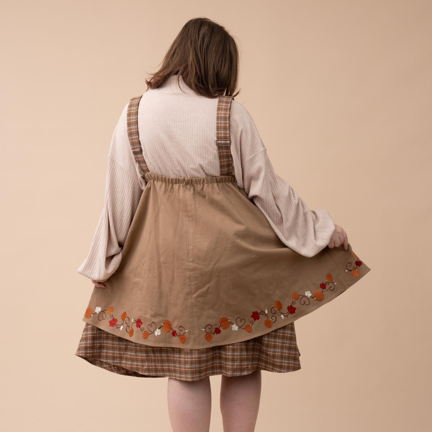 Fall Pumpkin Overalls Dress (Restocking October 25th)