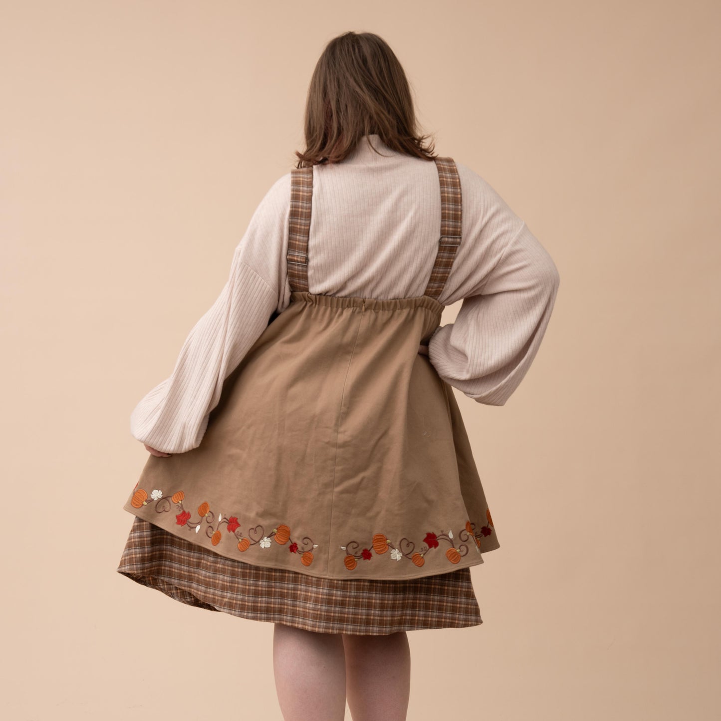 Fall Pumpkin Overalls Dress (Restocking October 25th)