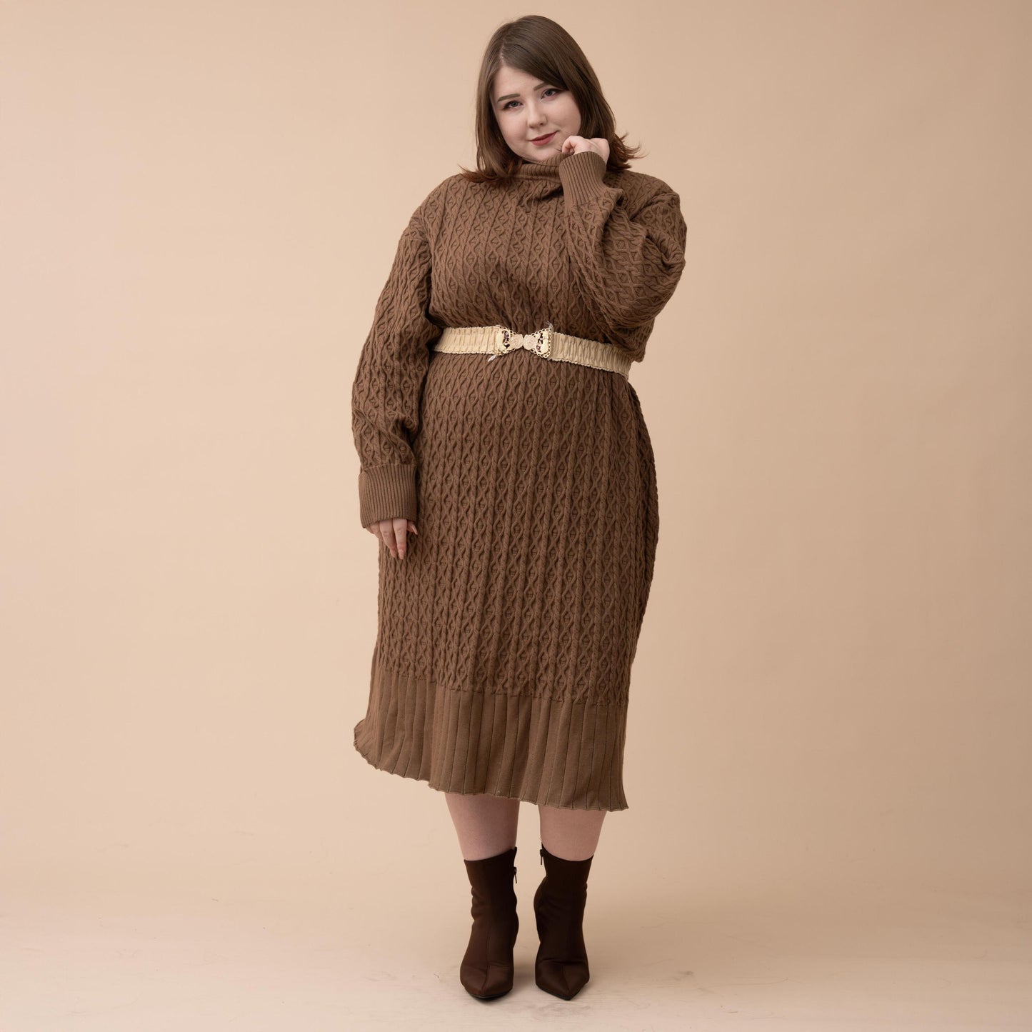 Oversized Knit Sweater Dress