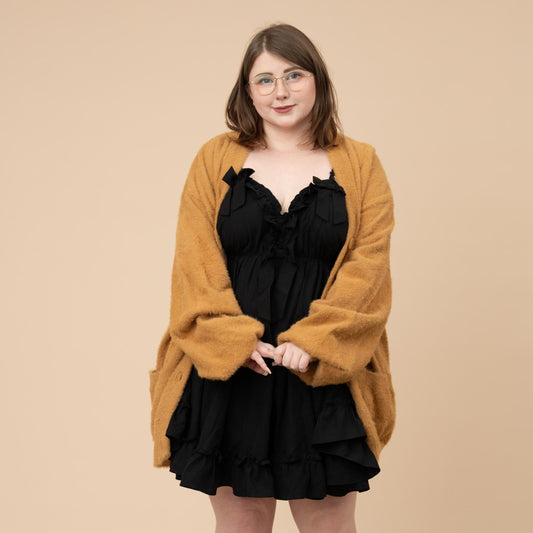 Fuzzy Beige Cardigan