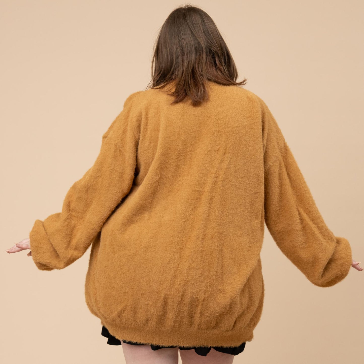 Fuzzy Beige Cardigan