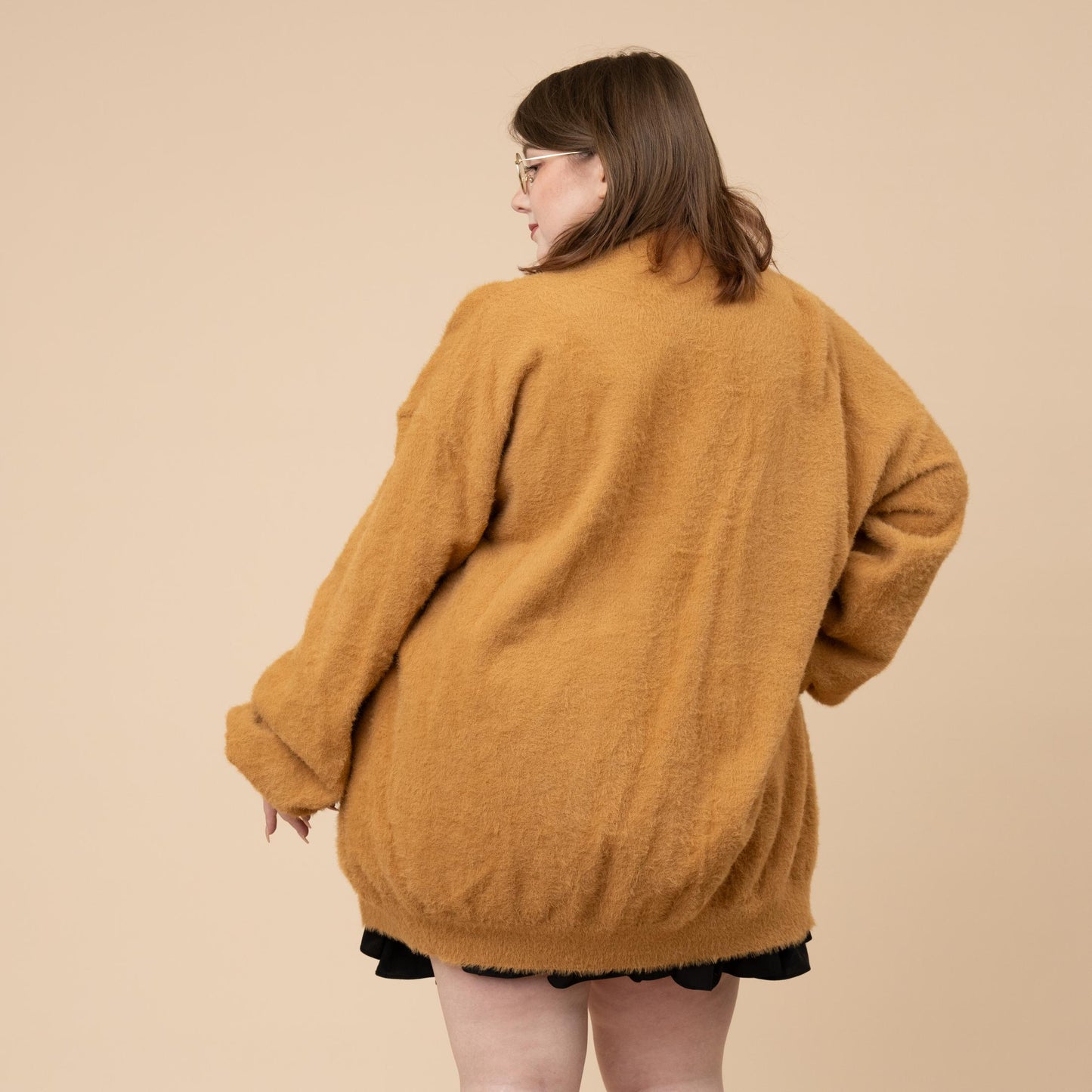 Fuzzy Beige Cardigan