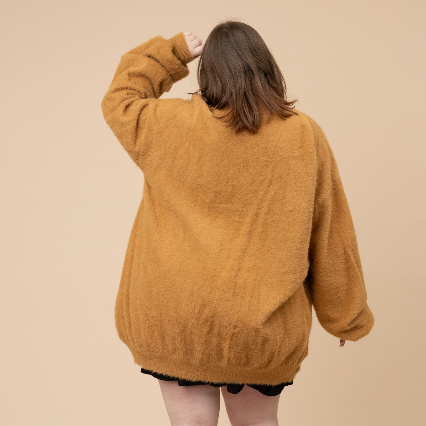 Fuzzy Beige Cardigan