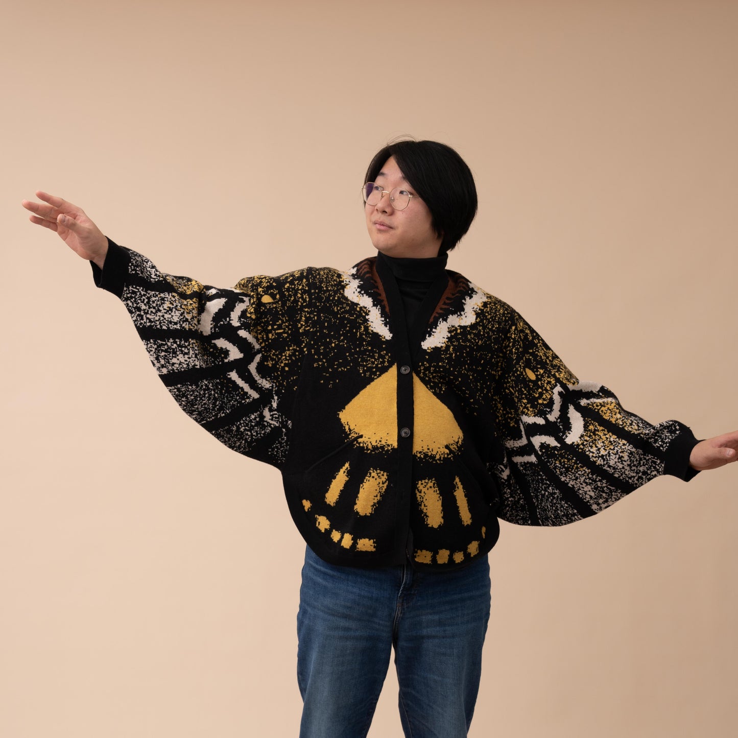 Death's Head Moth Cardigan (Next Restock in Oct-Nov 2025)