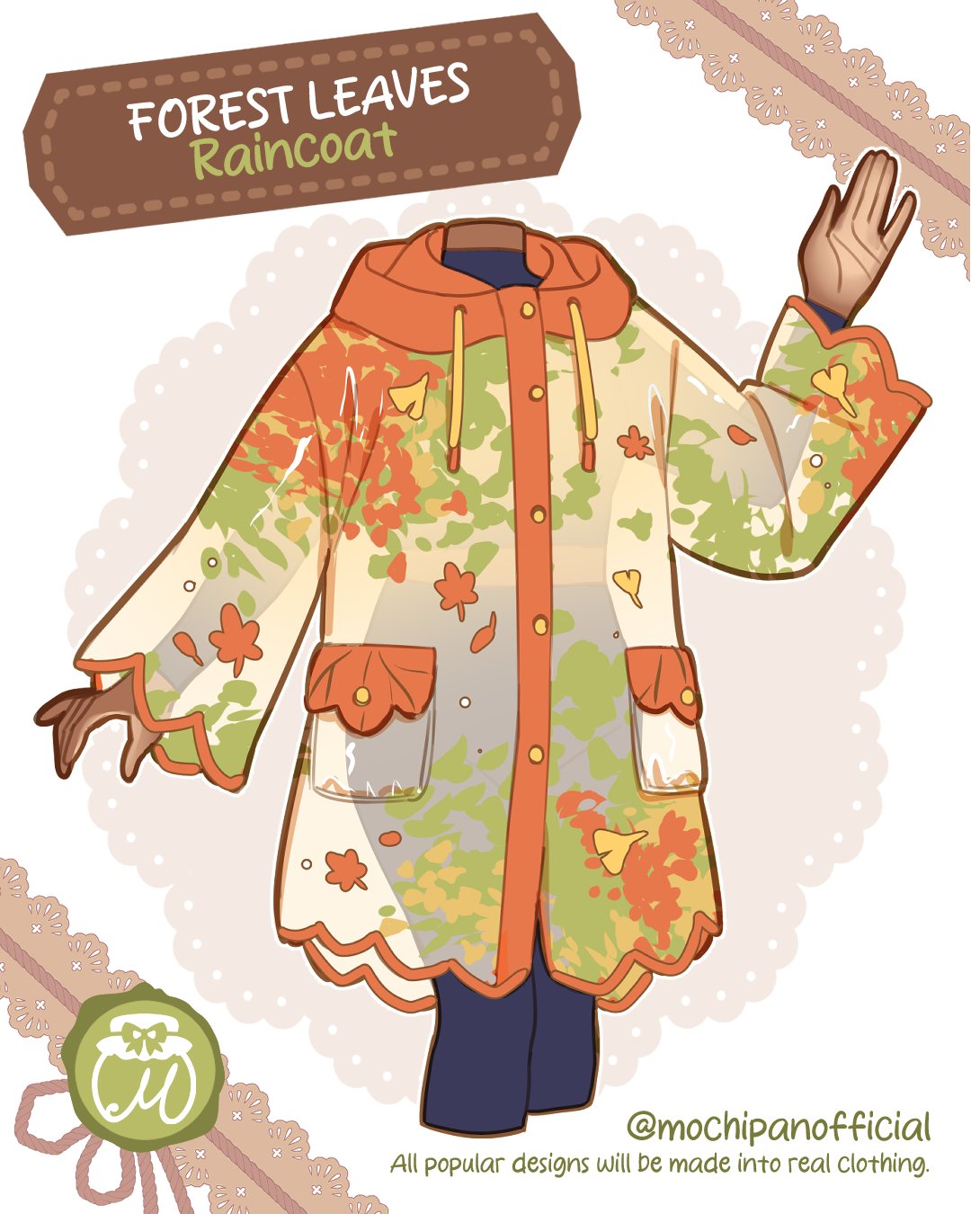 (Interest Check) Forest Leaves Raincoat