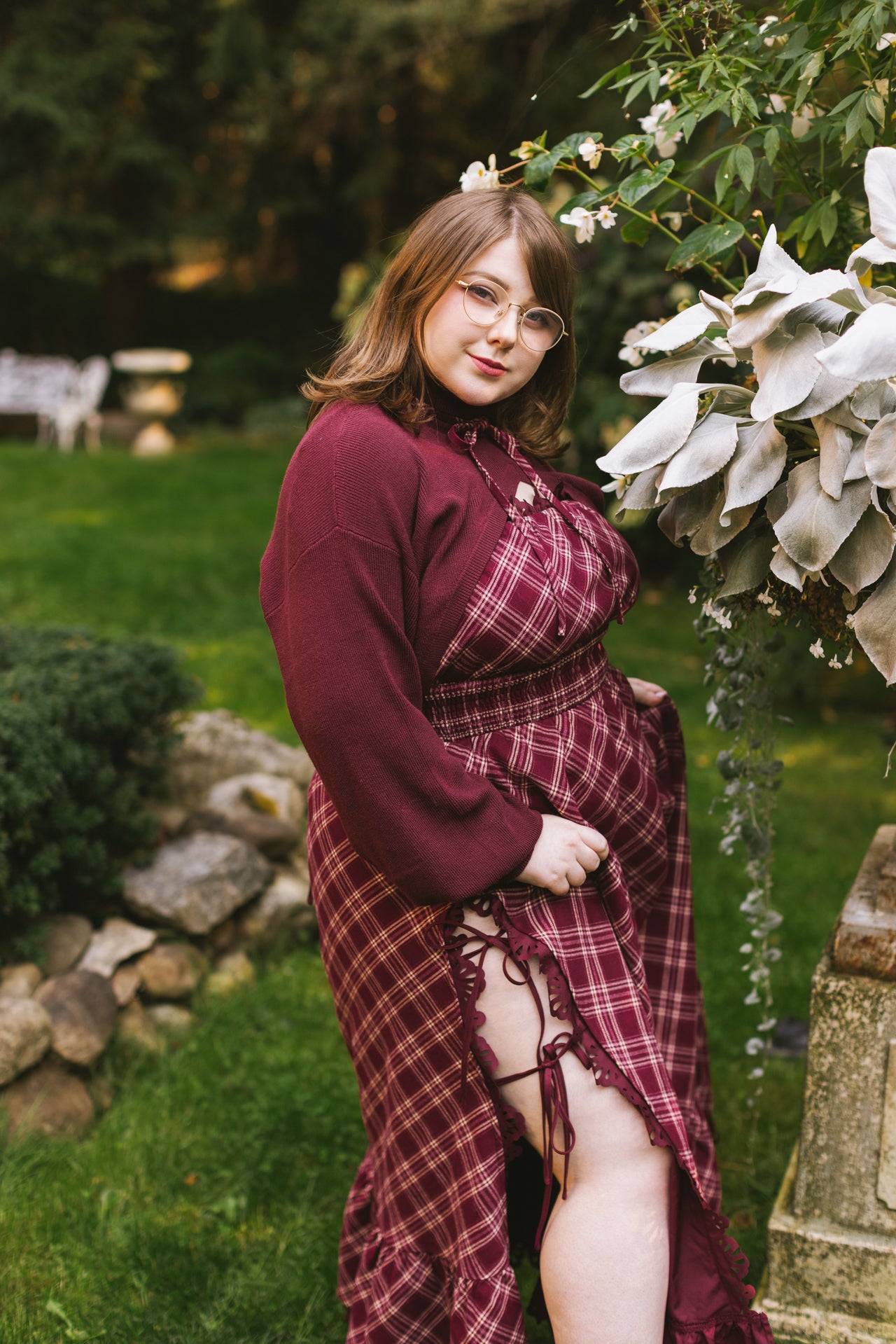 Bordeaux "Shirtless Sleeves" Shrug
