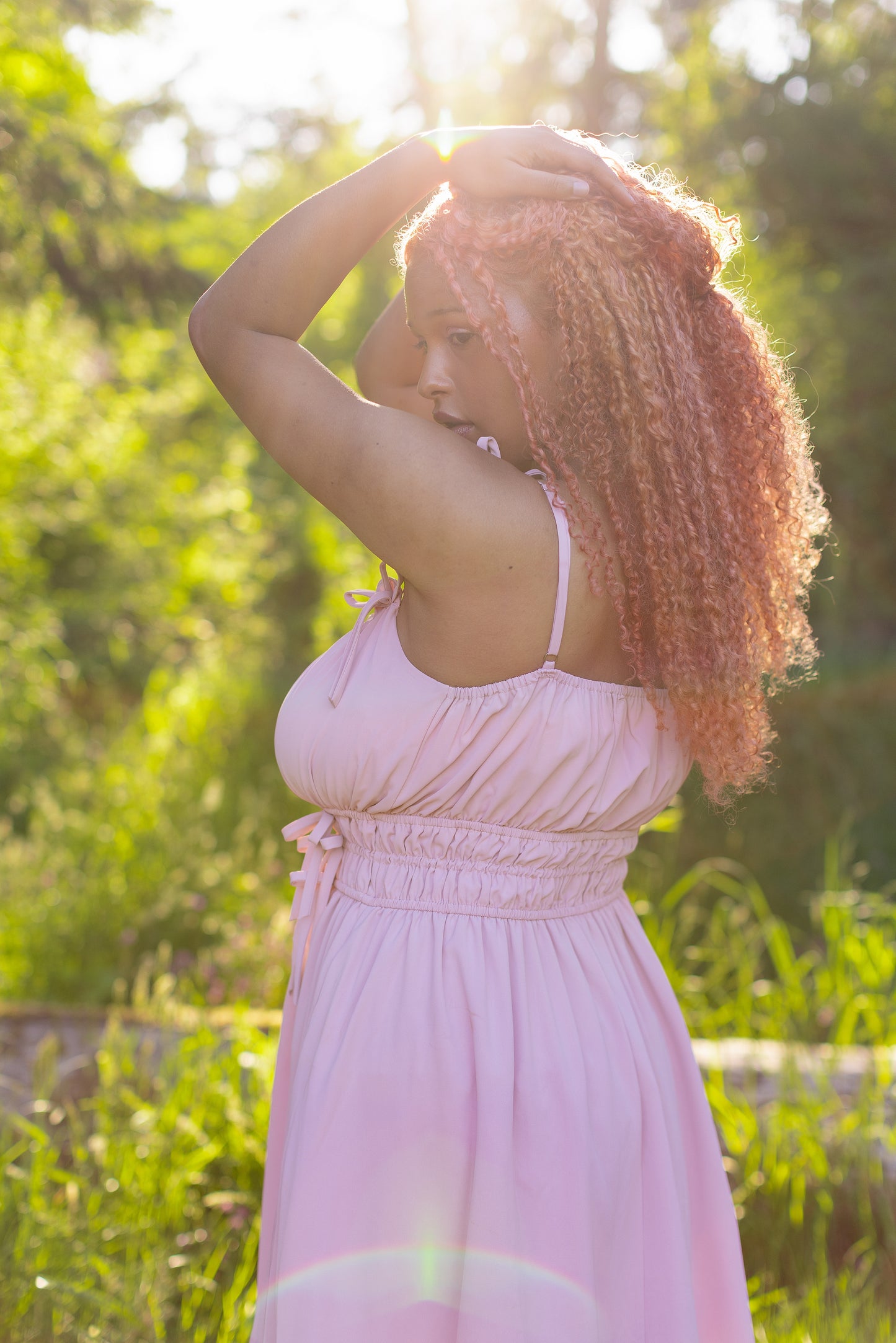 Fleur Dress in Dusty Peony