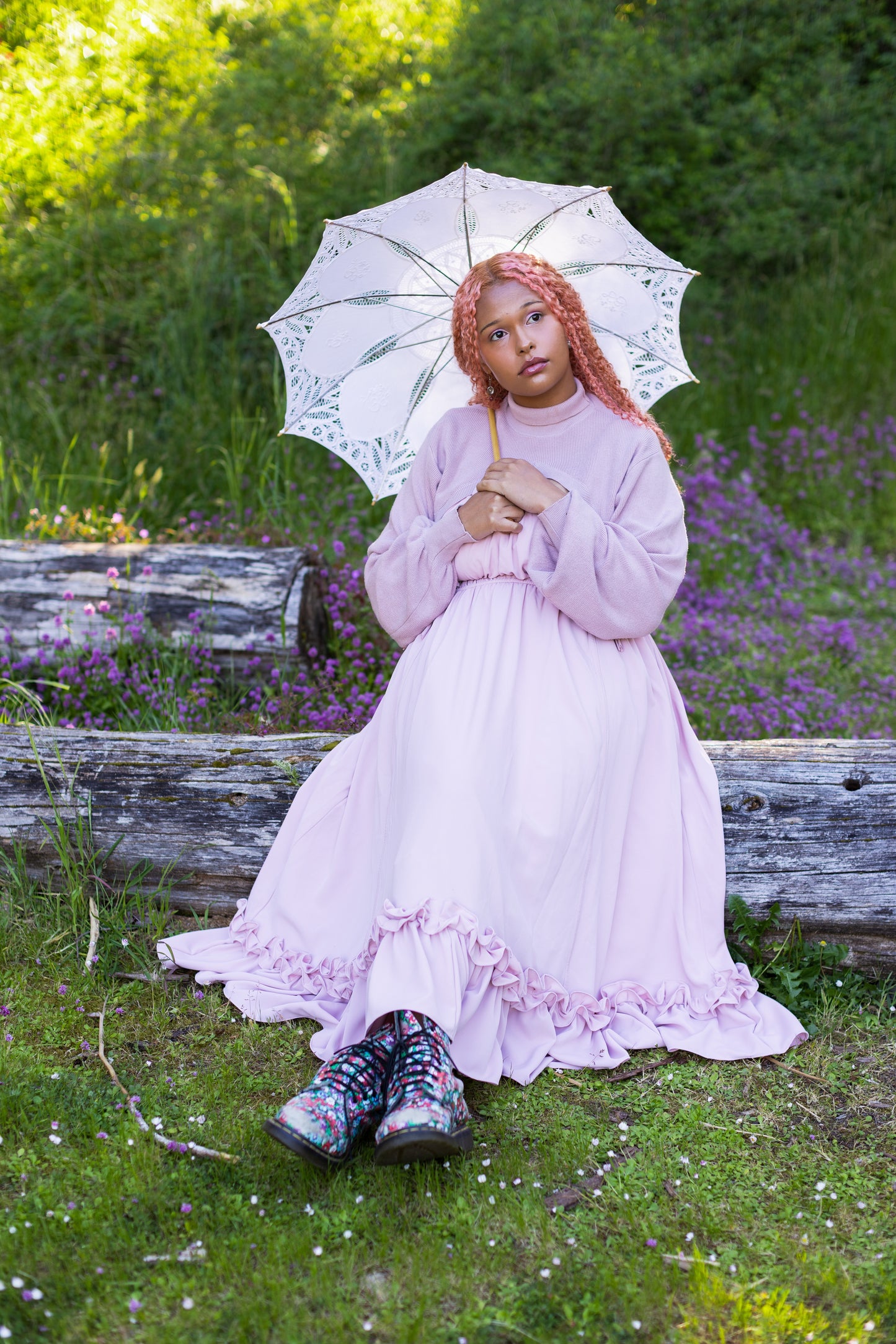 Fleur Dress in Dusty Peony