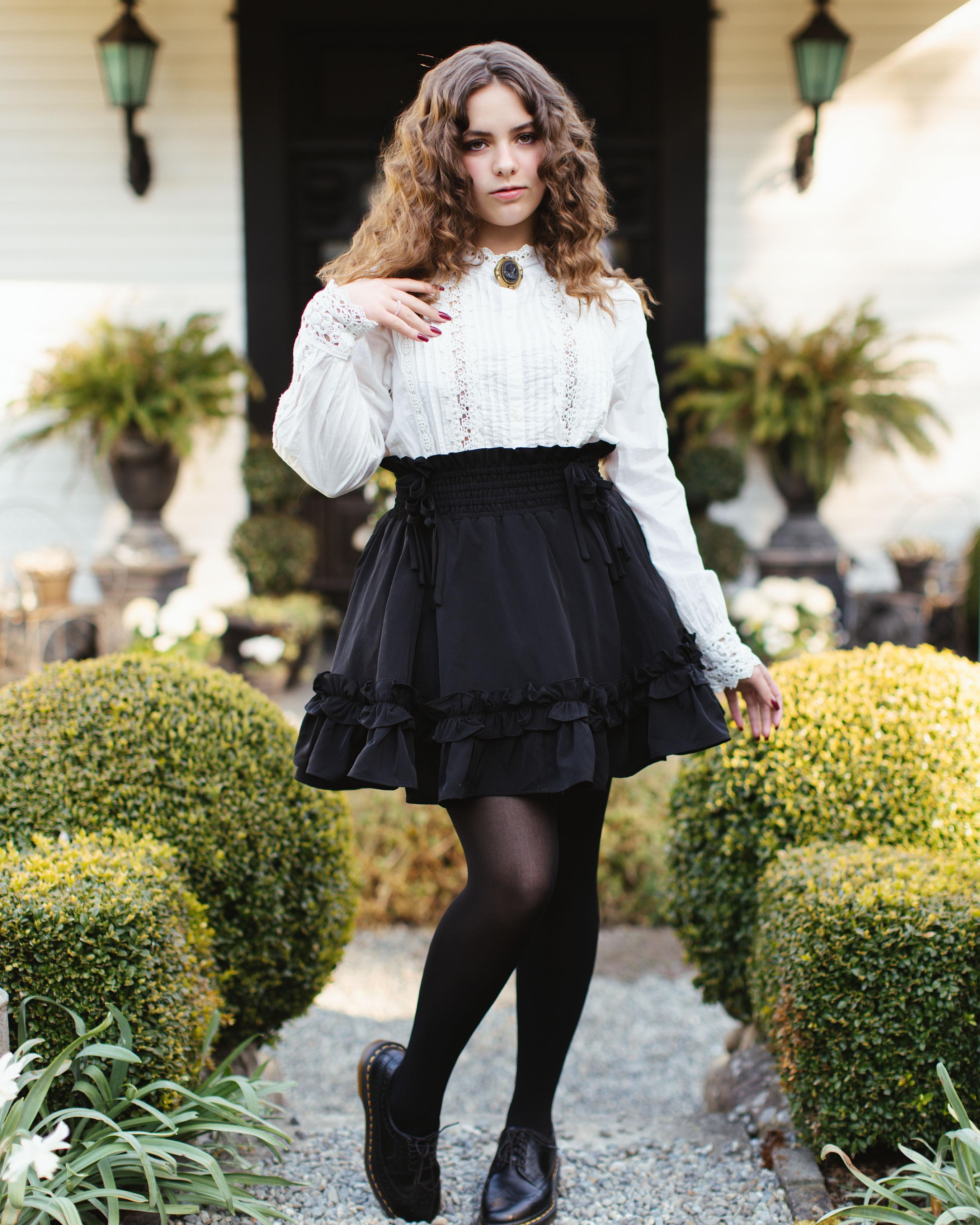 Pre-Order CLOSED) Fleur Skirt in Obsidian Rose (ESD June 30th