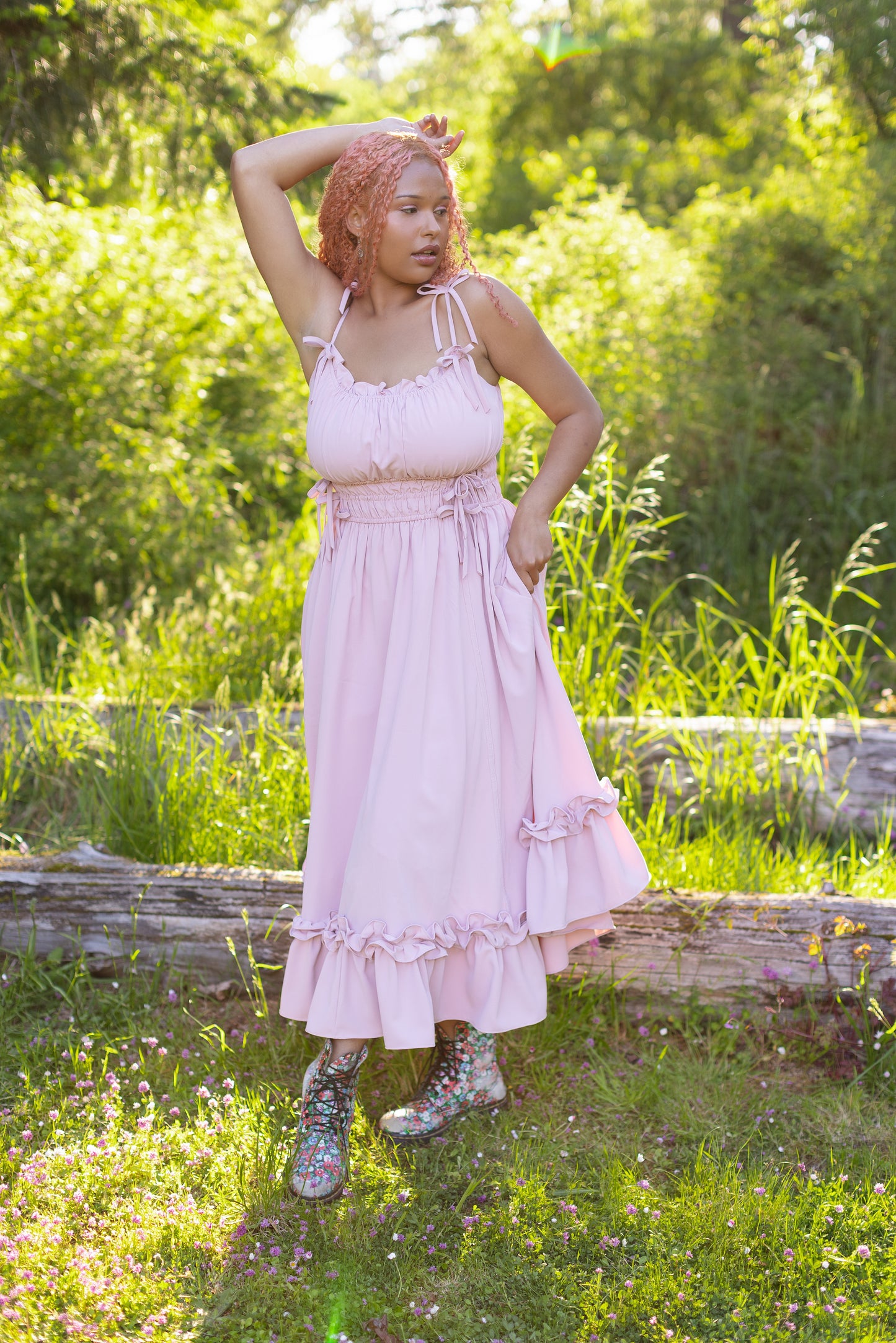 Fleur Dress in Dusty Peony