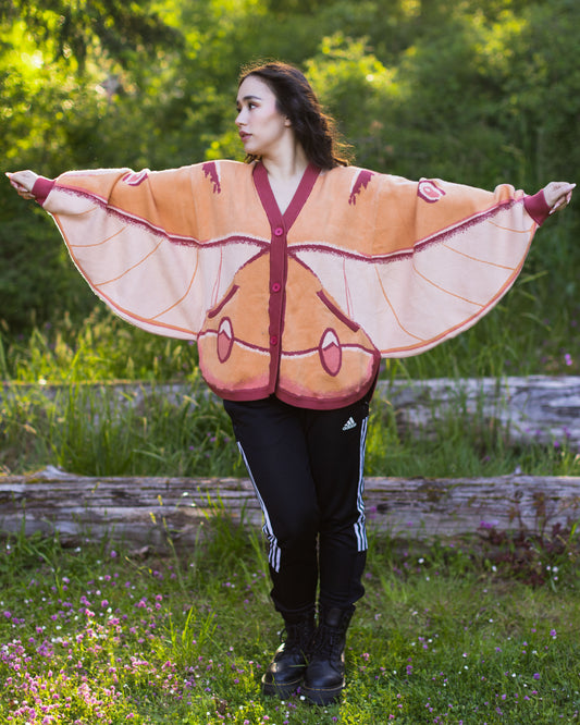 Emperor Gum Moth Cardigan