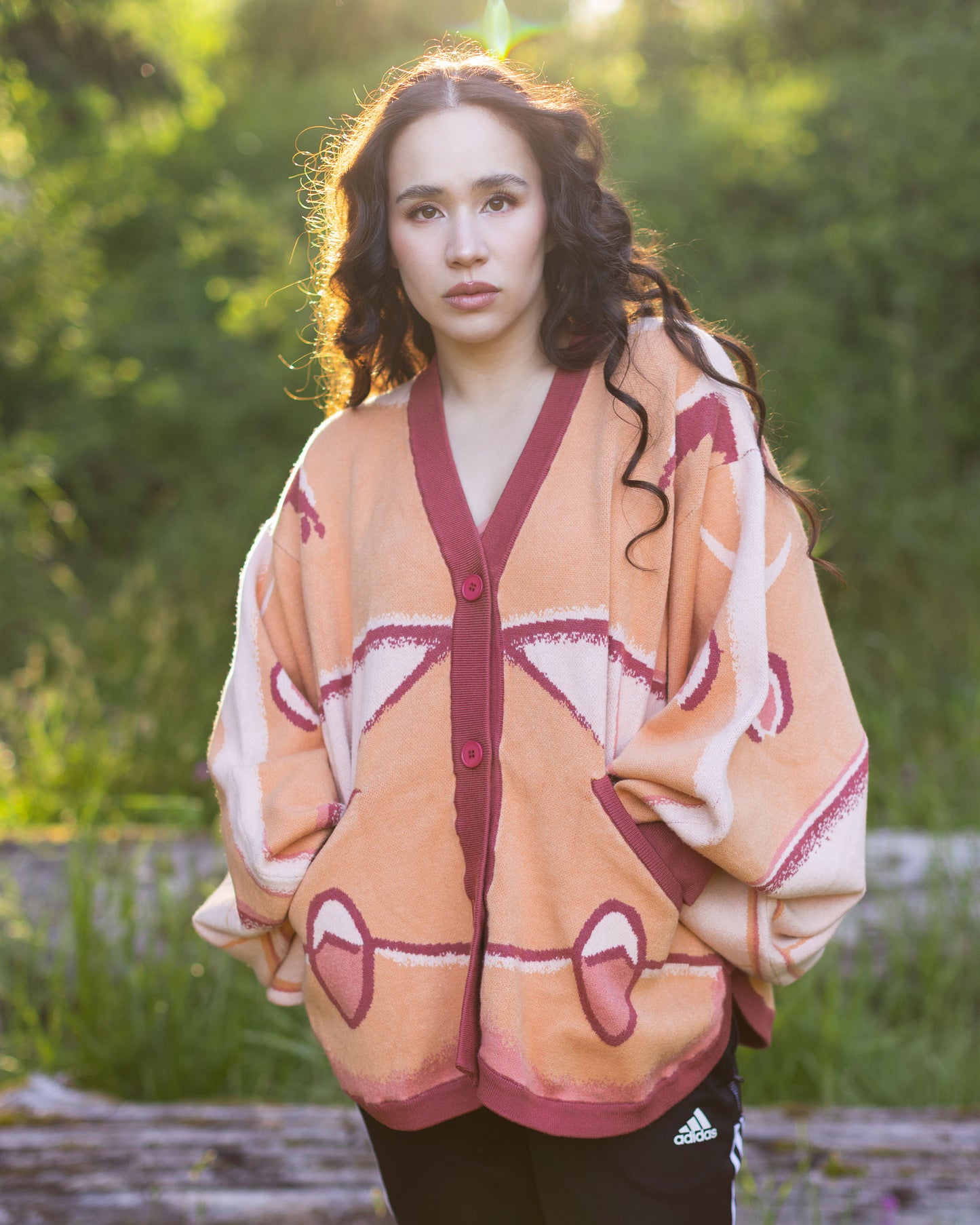 Emperor Gum Moth Cardigan