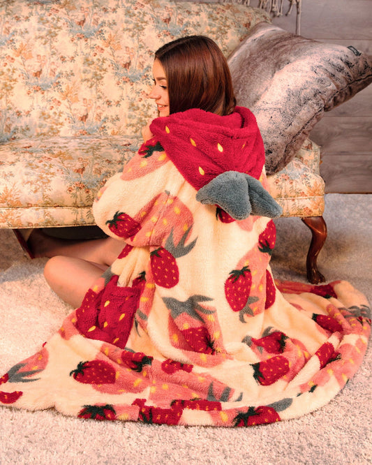 Soft & Cozy Strawberry Robe - Mochipan
