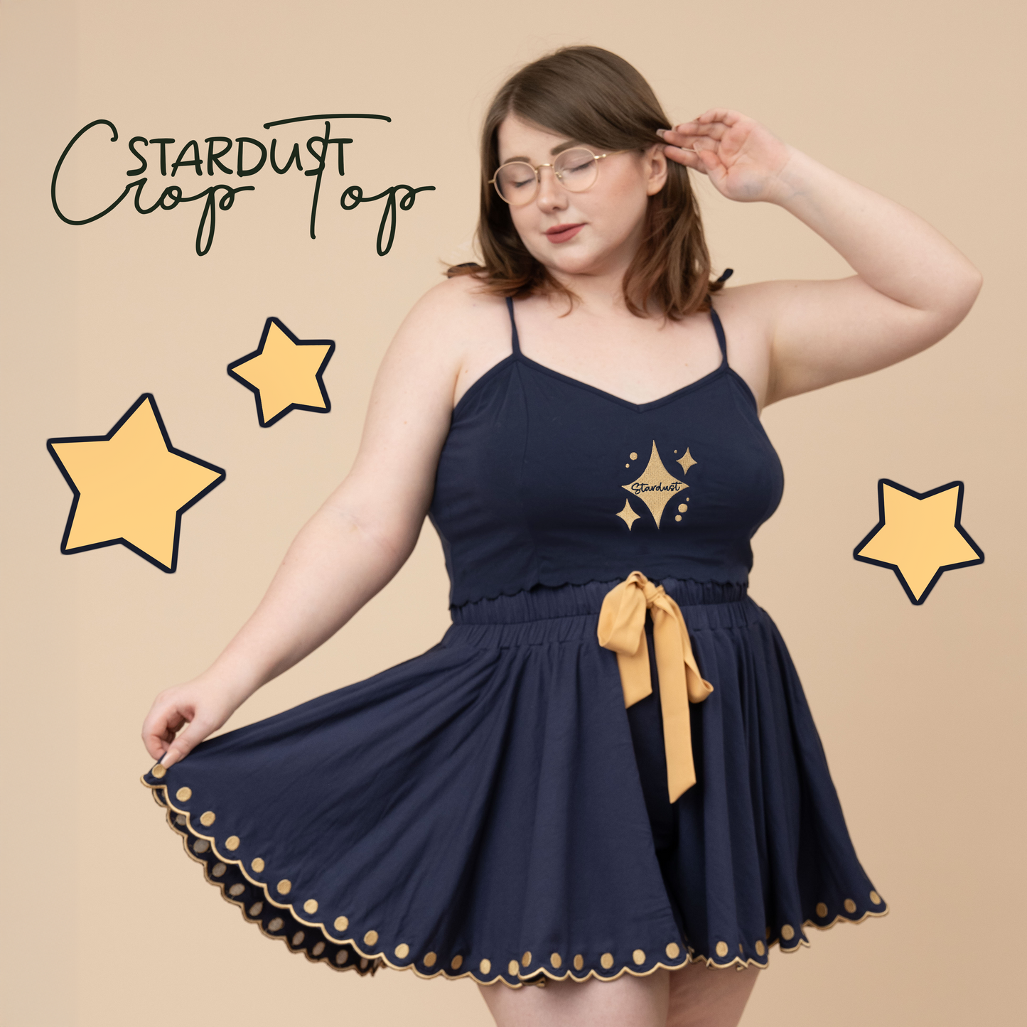 Stardust Pajama Crop Top