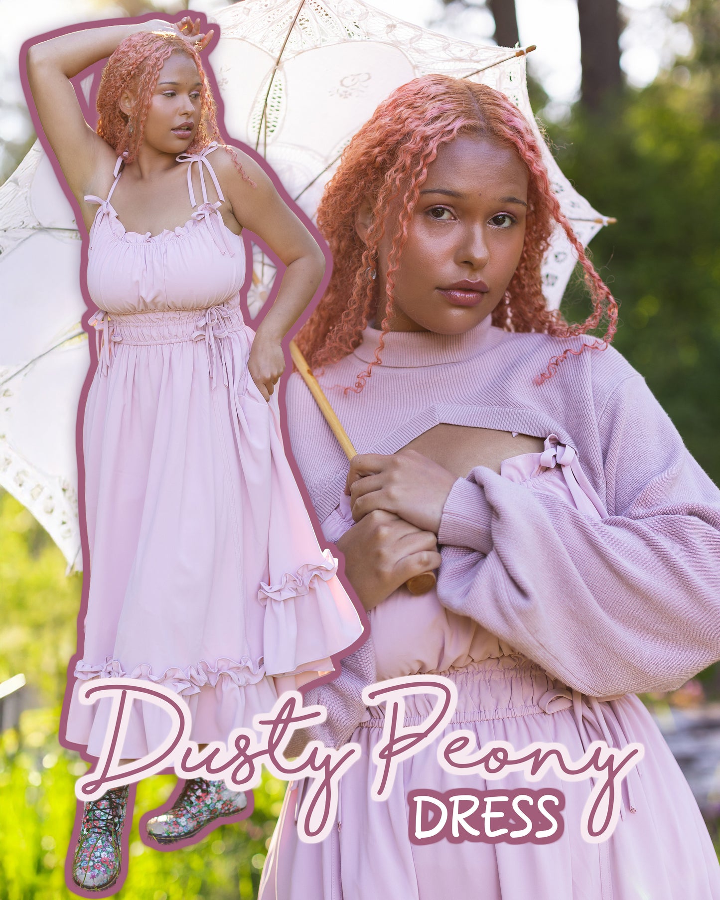 Fleur Dress in Dusty Peony