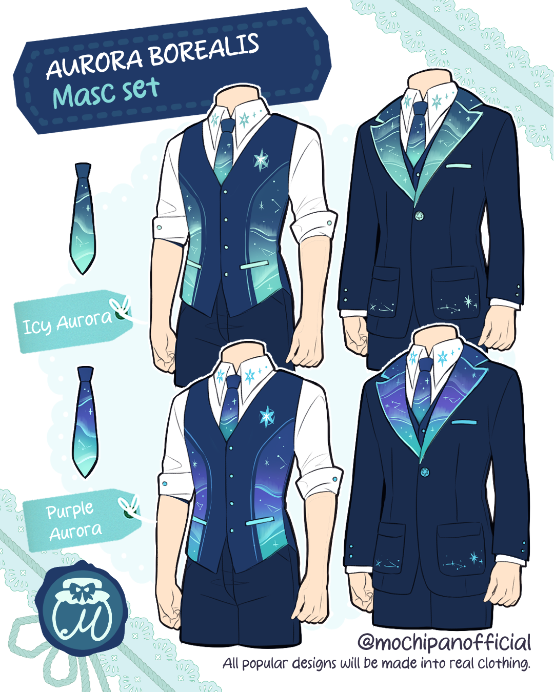 (Pre-Order CLOSED) Aurora Borealis Suit Set in Icy Aurora (ESD July 15th - 30th, 2026)