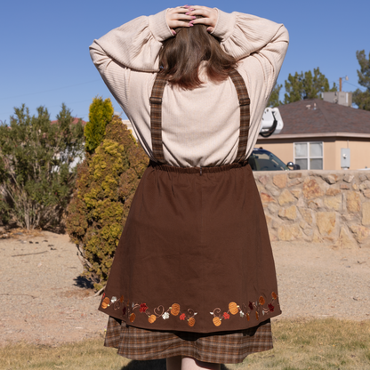 (Pre-Order) Fall Pumpkin Overalls Dress (In Production)