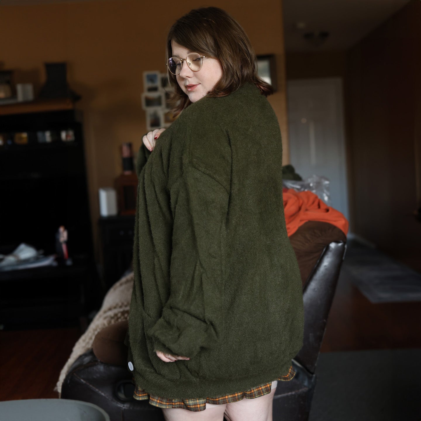 (Pre-Order) Fuzzy Evergreen Cardigan