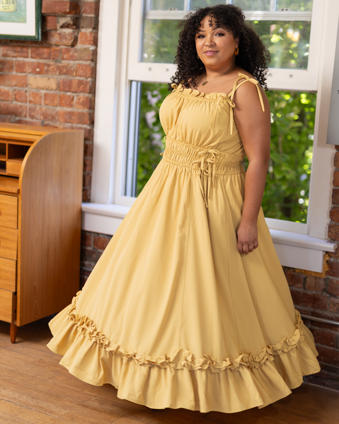 (Pre-Order) Fleur Dress in Golden Harvest (Estimated Shipping November 25th)