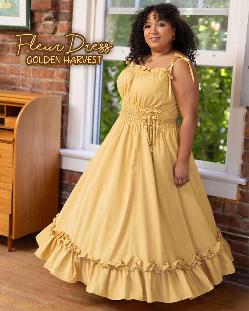 (Pre-Order) Fleur Dress in Golden Harvest (Estimated Shipping November 25th)