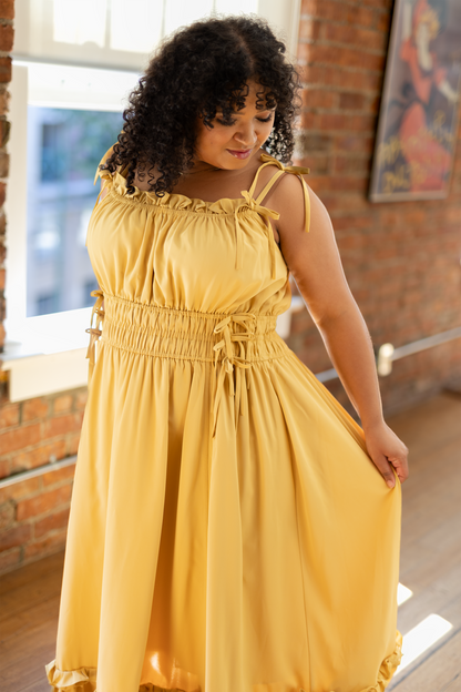 (Pre-Order) Fleur Dress in Golden Harvest (Estimated Shipping November 25th)