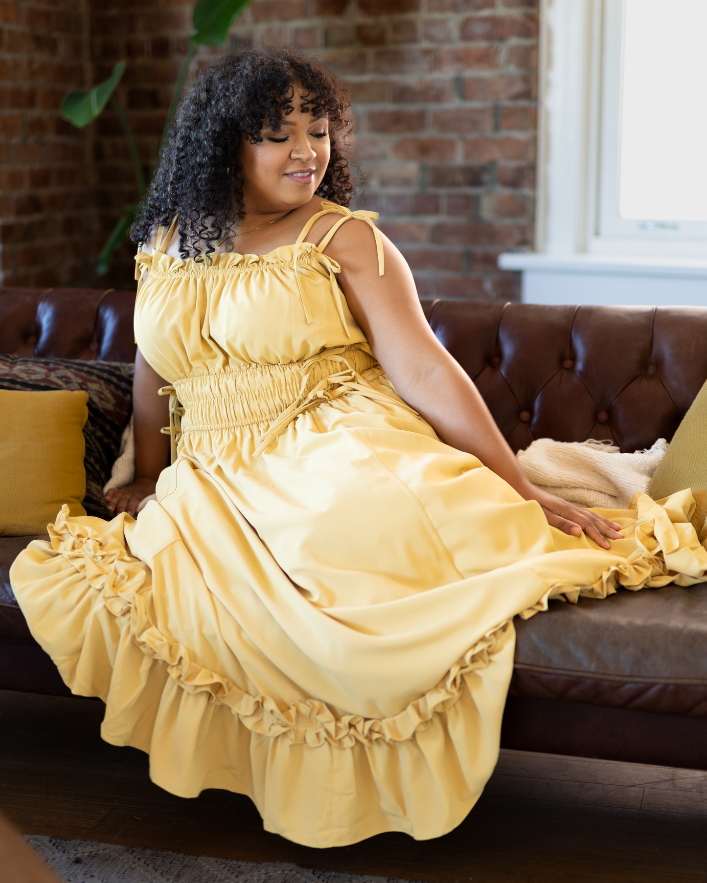(Pre-Order) Fleur Dress in Golden Harvest (Estimated Shipping November 25th)