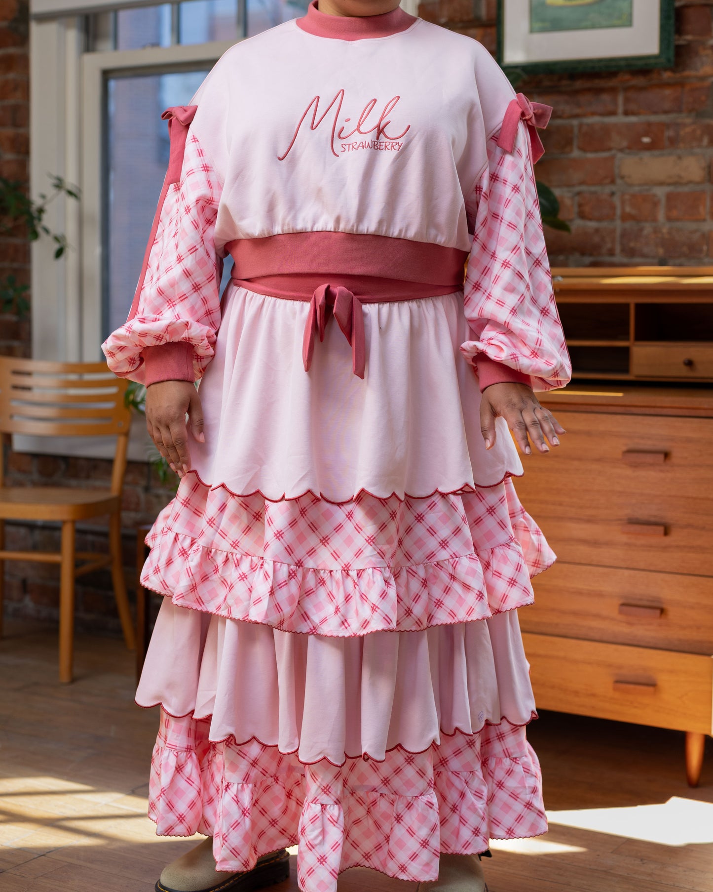 (LIMITED Pre-Order) Strawberry Milk Layered Skirt