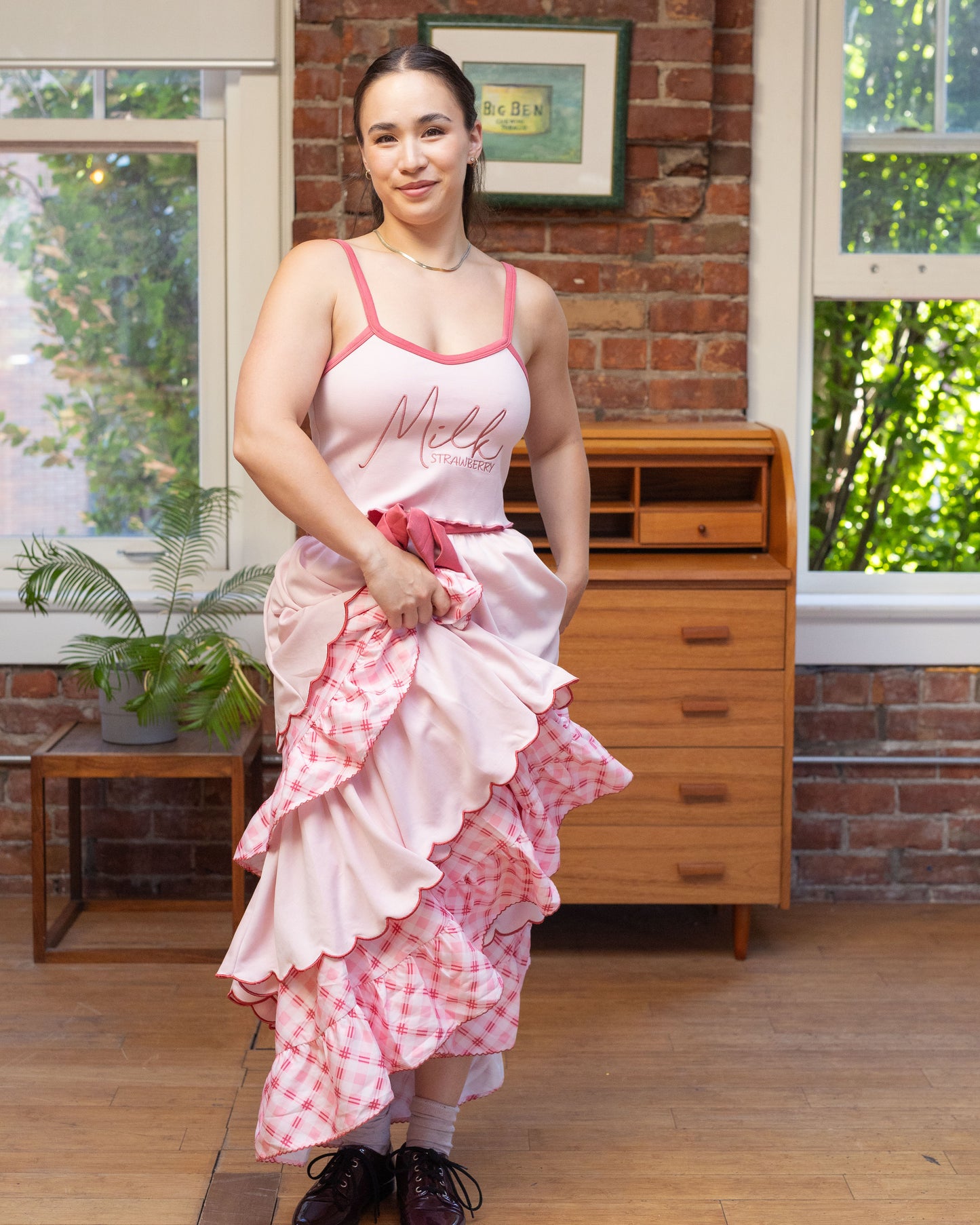 (LIMITED Pre-Order) Strawberry Milk Layered Skirt