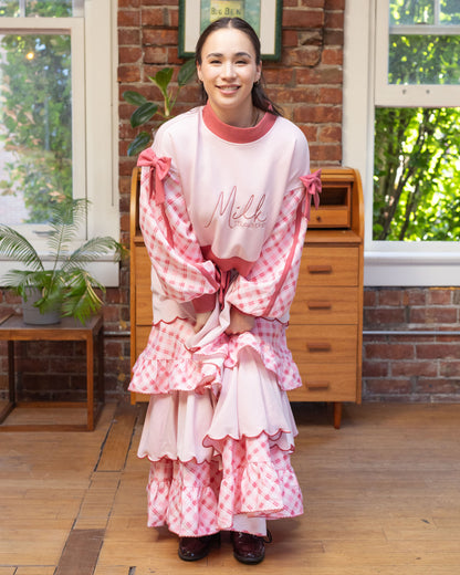 (LIMITED Pre-Order) Strawberry Milk Layered Skirt