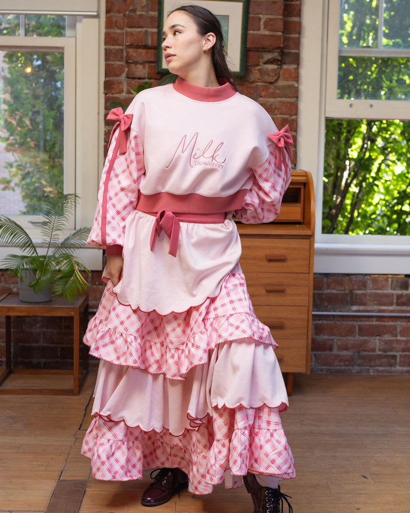 (LIMITED Pre-Order) Strawberry Milk Layered Skirt