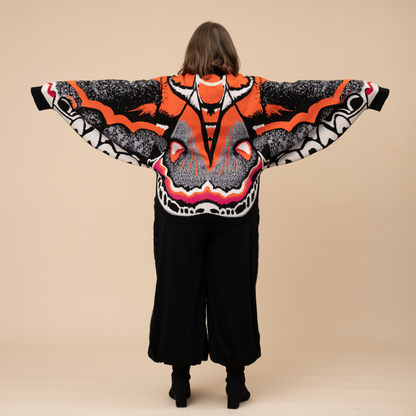 LIMITED EDITION Cecropia Moth Cardigan (with pink accents)